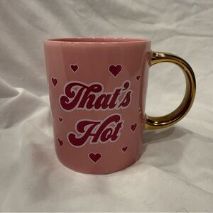 Paris Hilton Pink Mug with Gold Handle - Heart‎ Accents